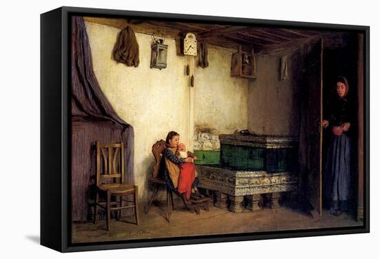 Interior of a Cottage, C.1870-77-Albert Anker-Framed Stretched Canvas