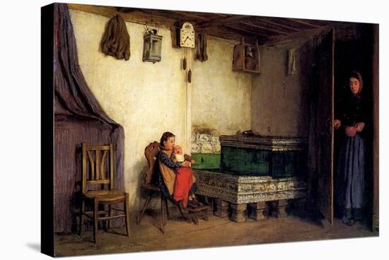 Interior of a Cottage, C.1870-77-Albert Anker-Stretched Canvas