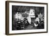 Interior of a Crofter's Cottage, Shetland, Scotland, 1924-1926-Valentine & Sons-Framed Giclee Print