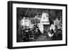 Interior of a Crofter's Cottage, Shetland, Scotland, 1924-1926-Valentine & Sons-Framed Giclee Print