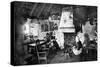 Interior of a Crofter's Cottage, Shetland, Scotland, 1924-1926-Valentine & Sons-Stretched Canvas