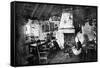 Interior of a Crofter's Cottage, Shetland, Scotland, 1924-1926-Valentine & Sons-Framed Stretched Canvas