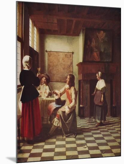 'Interior of a Dutch House', c1658, (c1915)-Pieter De Hooch-Mounted Giclee Print