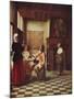 'Interior of a Dutch House', c1658, (c1915)-Pieter De Hooch-Mounted Giclee Print