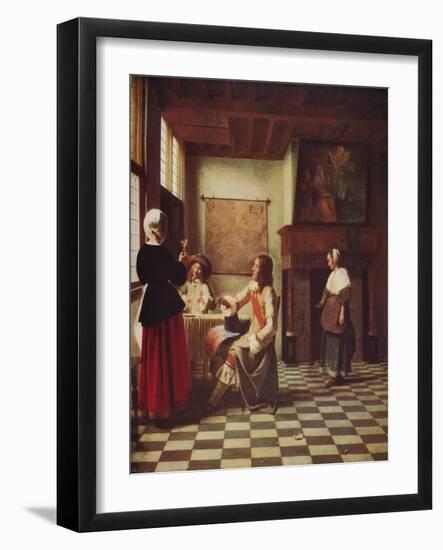 'Interior of a Dutch House', c1658, (c1915)-Pieter De Hooch-Framed Giclee Print