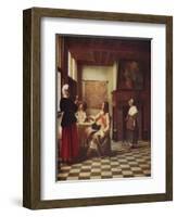 'Interior of a Dutch House', c1658, (c1915)-Pieter De Hooch-Framed Giclee Print