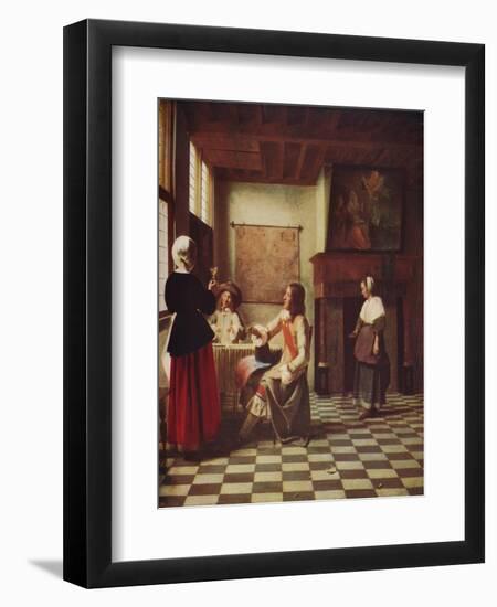 'Interior of a Dutch House', c1658, (c1915)-Pieter De Hooch-Framed Giclee Print