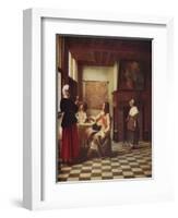 'Interior of a Dutch House', c1658, (c1915)-Pieter De Hooch-Framed Giclee Print