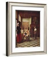 'Interior of a Dutch House', c1658, (c1915)-Pieter De Hooch-Framed Giclee Print