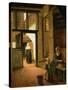 Interior of a Dutch House-Pieter de Hooch-Stretched Canvas