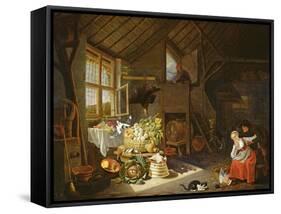 Interior of a Farmhouse-Hendrik Martensz Sorgh-Framed Stretched Canvas