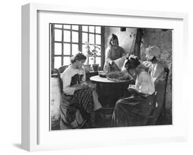 Interior of a Fisherman's Home, C.1900-Emile Frechon-Framed Photographic Print