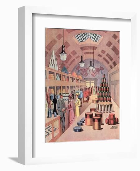 Interior of a Food Store in Milwaukee, 1912-null-Framed Giclee Print