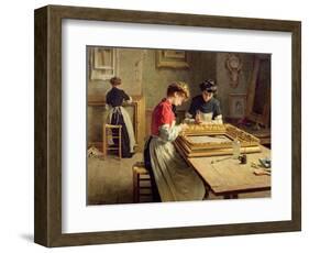 Interior of a Frame Gilding Workshop-Louis-Emile Adan-Framed Giclee Print