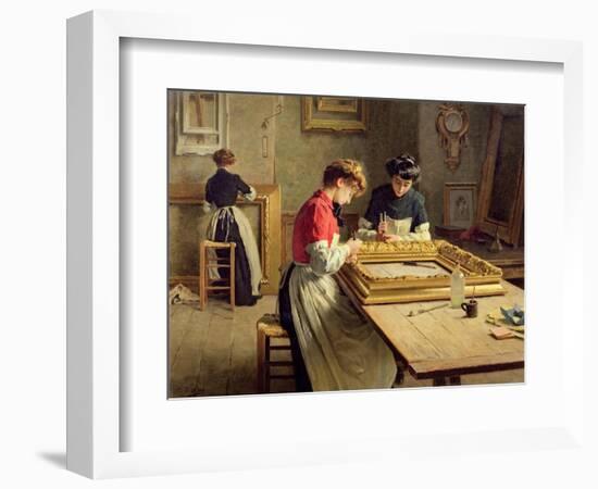 Interior of a Frame Gilding Workshop-Louis-Emile Adan-Framed Giclee Print