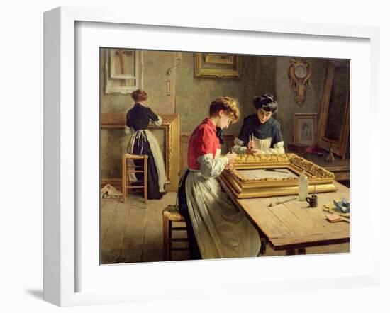 Interior of a Frame Gilding Workshop-Louis-Emile Adan-Framed Giclee Print