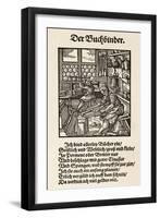 Interior of a German Book- Binding Workshop-Jos Amman-Framed Art Print