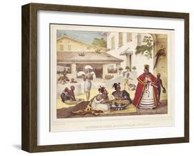 Interior of a Gipsy's House, Brazil, 1835-Jean Baptiste Debret-Framed Giclee Print