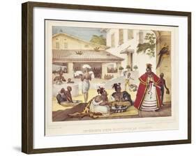 Interior of a Gipsy's House, Brazil, 1835-Jean Baptiste Debret-Framed Giclee Print