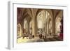 Interior of a Gothic Cathedral with the Priest Saying Mass-Pieter Neeffs the Elder-Framed Giclee Print