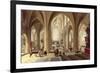 Interior of a Gothic Cathedral with the Priest Saying Mass-Pieter Neeffs the Elder-Framed Giclee Print