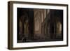 Interior of a Gothic Church, 1751-1800-Pierre Joseph Lafontaine-Framed Giclee Print