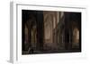 Interior of a Gothic Church, 1751-1800-Pierre Joseph Lafontaine-Framed Giclee Print