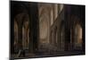 Interior of a Gothic Church, 1751-1800-Pierre Joseph Lafontaine-Mounted Giclee Print