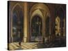 Interior of a Gothic Church-Pieter The Elder Neeffs-Stretched Canvas