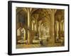 Interior of a Gothic Style Church with Three Naves-Hendrik The Younger Steenwyck-Framed Giclee Print