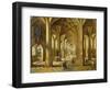 Interior of a Gothic Style Church with Three Naves-Hendrik The Younger Steenwyck-Framed Giclee Print