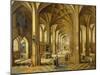 Interior of a Gothic Style Church with Three Naves-Hendrik The Younger Steenwyck-Mounted Giclee Print