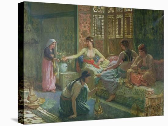 Interior of a Harem, circa 1865-Leon-Auguste-Adolphe Belly-Stretched Canvas