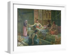 Interior of a Harem, circa 1865-Leon-Auguste-Adolphe Belly-Framed Giclee Print