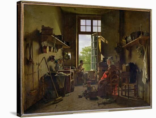 Interior of a Kitchen, 1815-Martin Drolling-Stretched Canvas