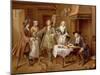 Interior of a Kitchen with Figures Tasting Wine-Cornelis Troost-Mounted Giclee Print