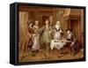 Interior of a Kitchen with Figures Tasting Wine-Cornelis Troost-Framed Stretched Canvas