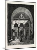 Interior of a Koptic Church, Writing Room at Girgeh-null-Mounted Giclee Print