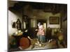 Interior of a Larder with Women Cleaning Game, 1852-Hubertus van Hove-Mounted Giclee Print