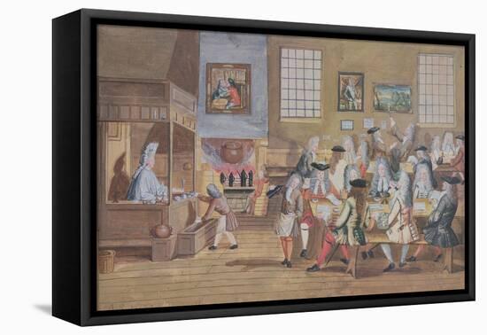 Interior of a London Coffee House, C.1650-1750-null-Framed Stretched Canvas