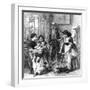 Interior of a Miner's Cottage (Engraving)-English School-Framed Giclee Print