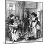 Interior of a Miner's Cottage (Engraving)-English School-Mounted Giclee Print