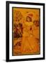 Interior of a Mirror Case Painted with a Stylised European Lady Holding a Wine Cup and Bottle-null-Framed Giclee Print