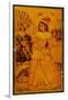 Interior of a Mirror Case Painted with a Stylised European Lady Holding a Wine Cup and Bottle-null-Framed Giclee Print