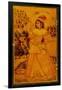 Interior of a Mirror Case Painted with a Stylised European Lady Holding a Wine Cup and Bottle-null-Framed Giclee Print