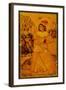 Interior of a Mirror Case Painted with a Stylised European Lady Holding a Wine Cup and Bottle-null-Framed Giclee Print