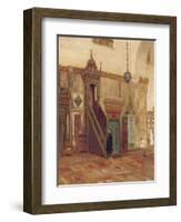 Interior of a Mosque of Mimbar of the Great Mosque at Damascus-Frederic Leighton-Framed Giclee Print