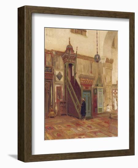 Interior of a Mosque of Mimbar of the Great Mosque at Damascus-Frederic Leighton-Framed Giclee Print