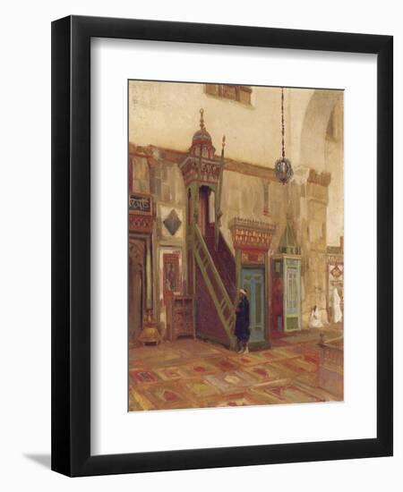 Interior of a Mosque of Mimbar of the Great Mosque at Damascus-Frederic Leighton-Framed Giclee Print