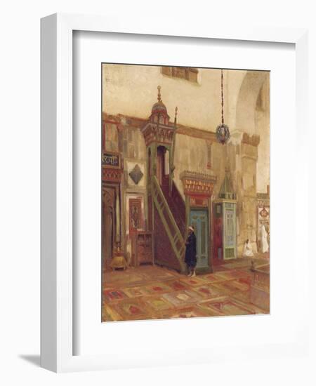 Interior of a Mosque of Mimbar of the Great Mosque at Damascus-Frederic Leighton-Framed Giclee Print